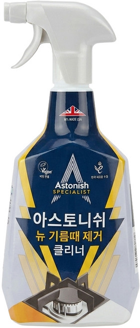 아스토니쉬 기름때 제거 클리너 주방 기름때 가스렌지 전자렌지 오븐 에어프라이어 살균 인덕션 주방세제, 4개, 750ml