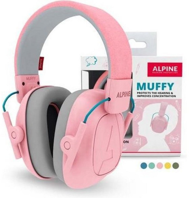 ALPINE MUFFY 兒童保護耳罩 25dB 降噪 專為兒童設計, 粉紅, 1個