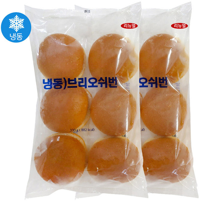 에스피씨삼립 브리오슈 번빵 330g 2개입 수제 고배율 토스트 냉동 햄버거빵