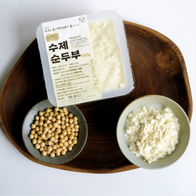 [누룩터] 수제 순두부 국산콩 무첨가 해양심층수, 2개, 650g