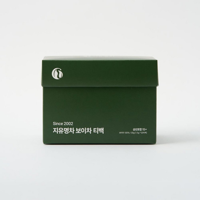 지유명차 삼년호합15+ 티백 (20T) 보이차 숙차 콘테이너브루, 1.5g, 1박스, 20개입