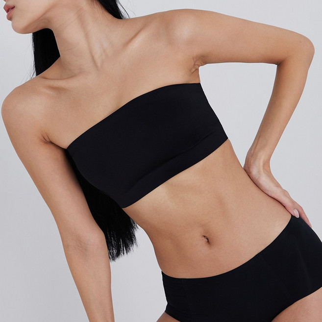 마른파이브 심리스 튜브탑 오프숄더 브라