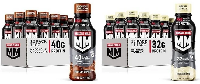 Muscle Milk 머슬밀크 프로 어드밴스드 뉴트리션 프로틴 쉐이크+인텐스 바닐라, 12개, 330ml - 쿠팡