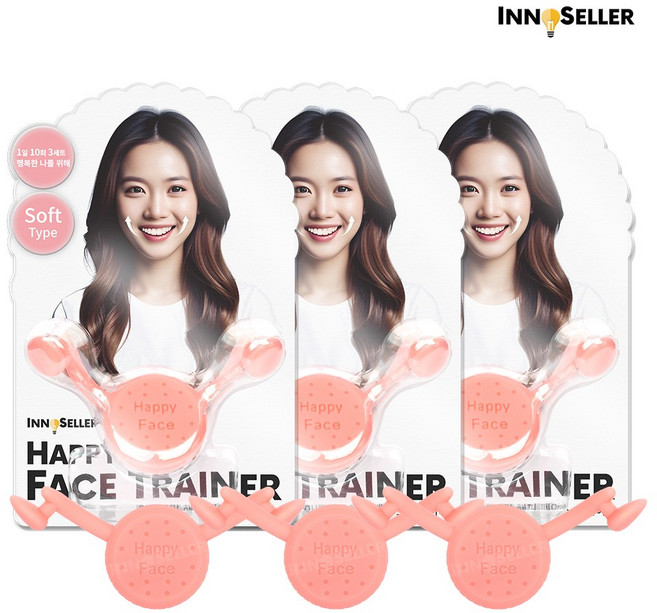 이노셀러 리뉴얼 입꼬리 발음 미소 교정기 입매 교정, 3개, 소프트 핑크