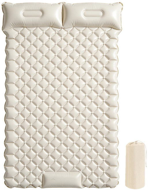 레퓰리 캠핑 에어매트 차량용 차박매트 방수 접이식 1인 2인 겸용 차량뒷좌석 매트, 2인용, 베이지, 전차종