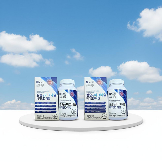 종근당 칼슘 앤 마그네슘 비타민D 아연 칼마디 1000mg, 180정, 2개