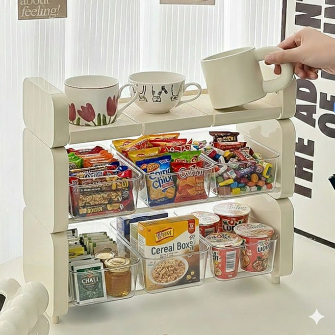 미카앤코 탕비실 수납함, 1개, 화이트