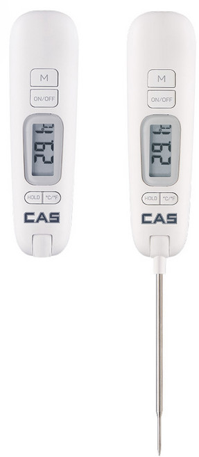 카스 탐침 접이식 온도계 주방 요리 음식 스테이크 고기 온도측정기 온도알람 타이머기능, 1개