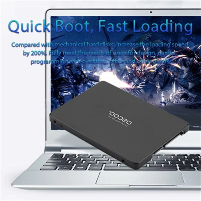 OSCOO 하드 드라이브 디스크 240GB 2.5인치 SSD SATA3 내부 솔리드 스테이트 HDD 컴퓨터, 02 128GB, 1개