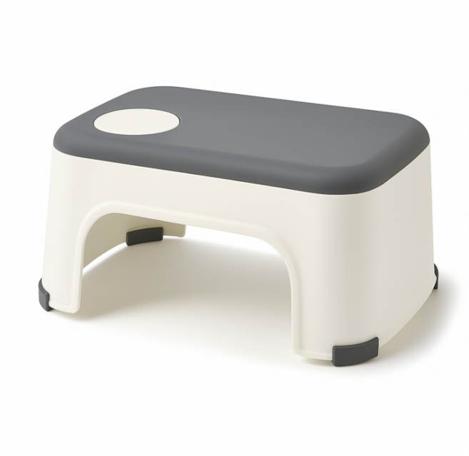 스타일포유 화장실 미끄럼방지 홈 욕실 미니의자, 다크블루