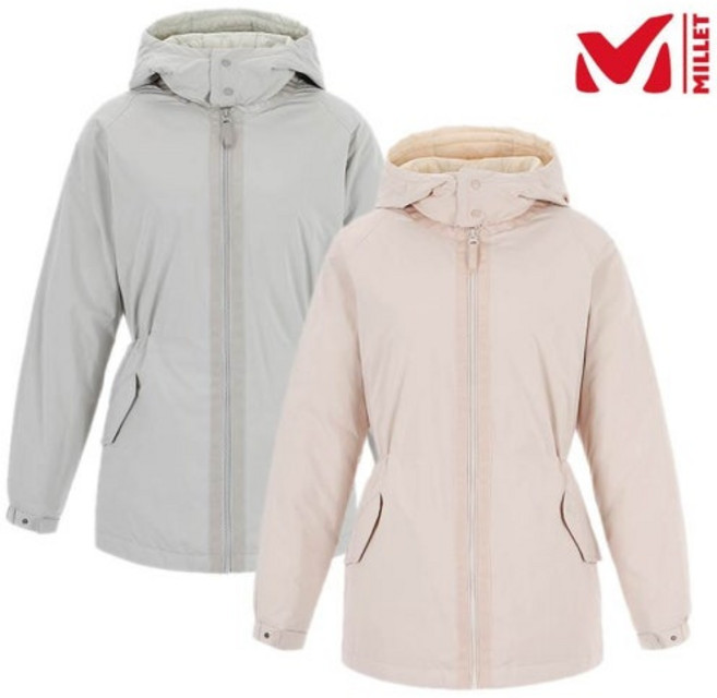 (매장정품) 밀레 MILLET 너무예쁜 파스텔컬러감과 가볍고소프트한원단에 간절기에입기좋은 여성용무결점 미드기장 경량패딩 LD이자벨다운 MXRSD701 #초특가세일 #90:10