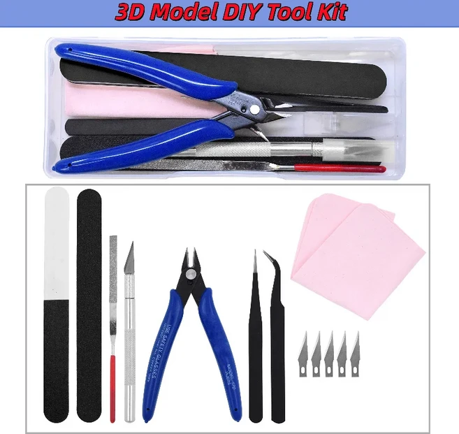 Creality FDM/SLA 3D 프린터 유지보수 툴 키트 – 노즐 클리너 스크래퍼 핀셋 줄 조각 도구 포함, 02 DIY tool kit
