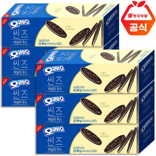 오레오 씬즈 바닐라무스, 84g, 6개