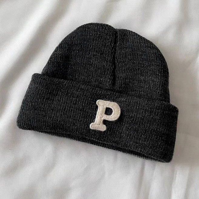 몽실이 심플 니트 비니 유아 아동 아기 모자 외출 알파벳 남아 형제룩