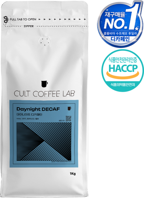 컬트커피랩 디카페인 콜롬비아후일라 슈가케인 너티초코 카라멜 데이나잇 싱글오리지 원두, 홀빈(분쇄안함), 1kg, 1개