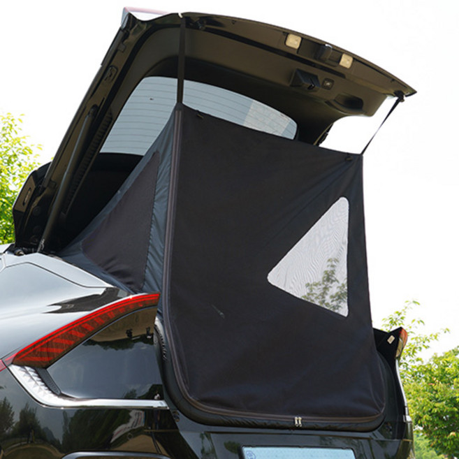 케이엠모터스 EV6 차량용 모기장 텐트 트렁크 모기장, 차박 모기장 트렁크용, EV6(1P), 어비스 블랙