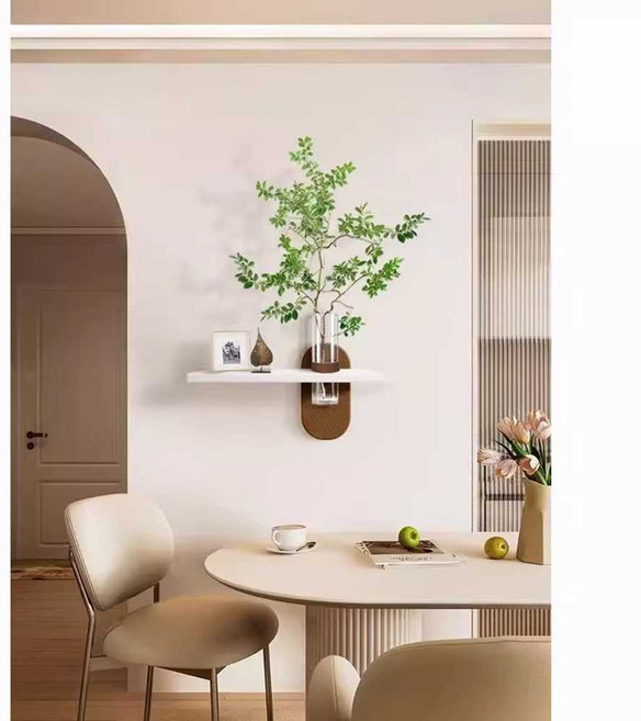 벽꽃병 사암화 장식화 녹색식물 벽걸이 수경재배 화병 벽걸이식 벽선반 인테리어, 1개, 50x37cm B세트(사암+유리)