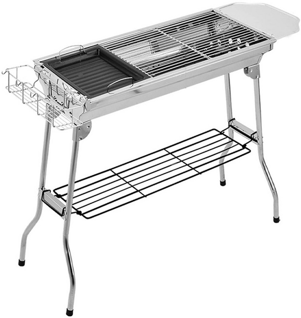 大型不鏽鋼折疊烤肉架燒烤爐, 1個