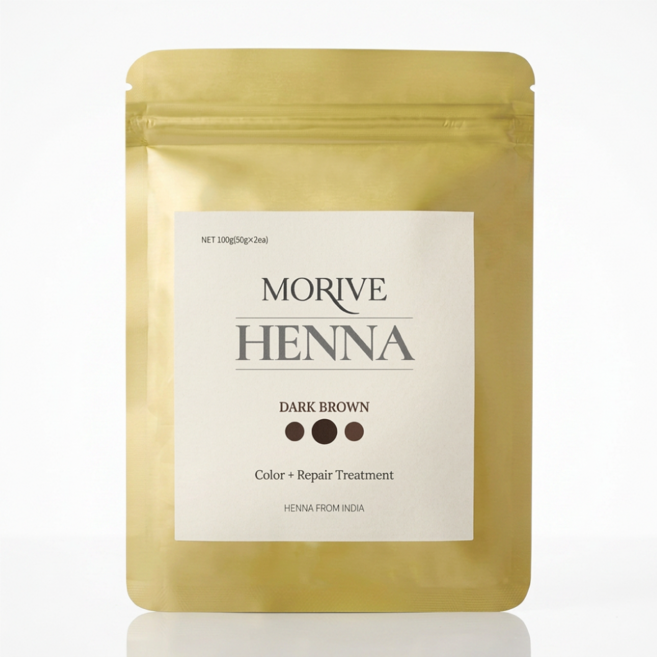 모리브 헤나 가루 염색약 빠른 30분 새치염색, 1개, 다크브라운