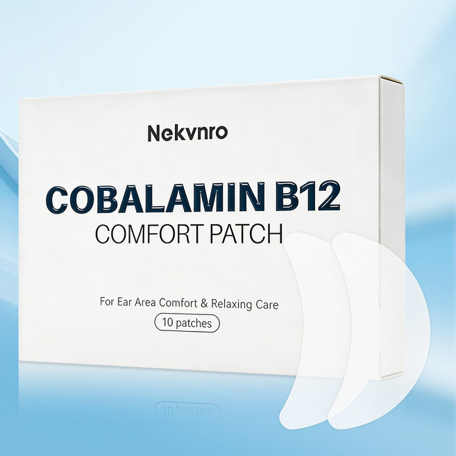 [삐-소리 집중케어] 코발라민 포뮬러 이명 패치 비타민 B12 컴포트 패치 밤새 귀 웅웅거림 불편함 완화 수면 개선 스트레스 및 정서적 안정, 10개입, 1개