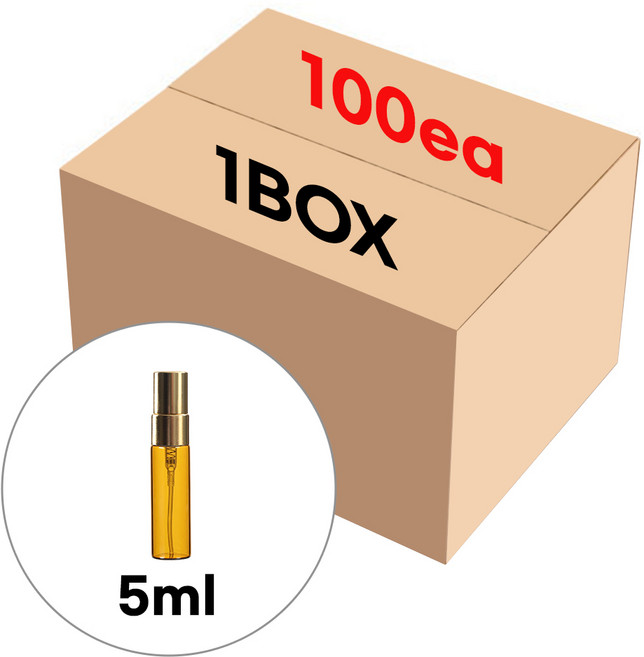 알루미늄캡 스프레이 향수 용기 골드캡 브라운 5ml (1BOX 100개)