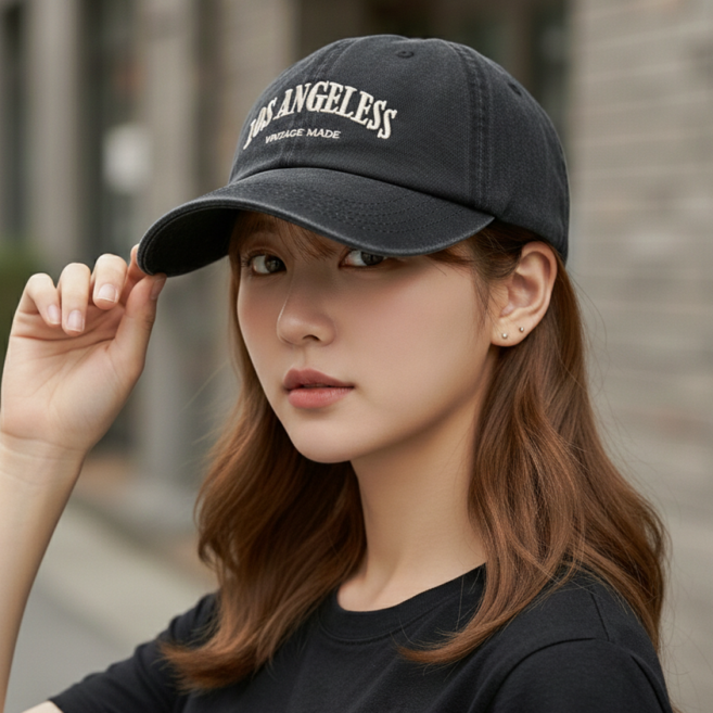 굿새로이 빈티지 워싱 레터링 볼캡 캡모자 남녀공용