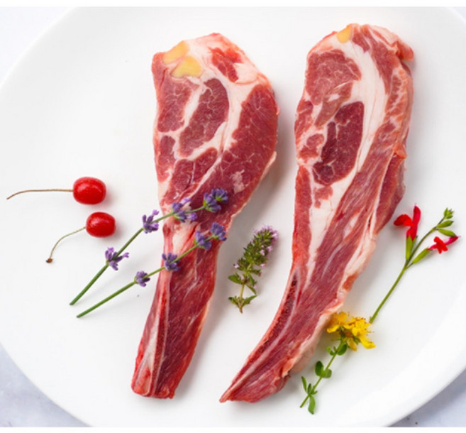 [100%손질양고기] 양고기프렌치렉양고기삼겹살바베큐립양꼬치, 1개, 380g (양삼겹살)