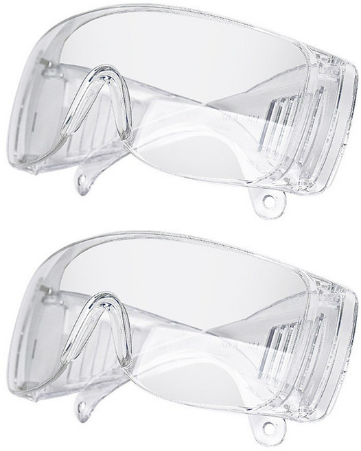 (당일발송) 이지유 고글 고급형 방수 김서림방지 작업용 안전고글 눈보호 안경, 2개