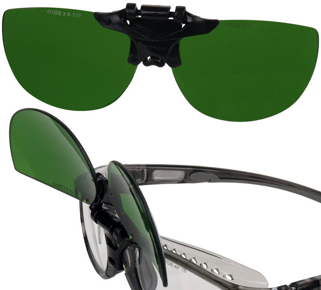 오토스 산업용 도수보안경 장착 보호안경 차광 클립형 커버렌즈 C-7I0IIB, 3도, 1개