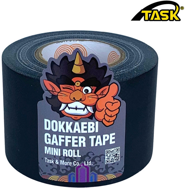 도깨비 수출용(국내산) 개퍼테이프 무광면테이프 미니롤 MATT BLACK 50mmX10m, 1개