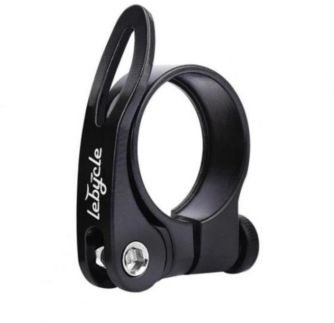 하드 자전거 안장봉 클램프 3 색 아노다이징 노동 절약형 실용적인, 06 Black L, 1개