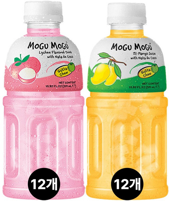 모구모구 리치+망고, 320ml, 24개