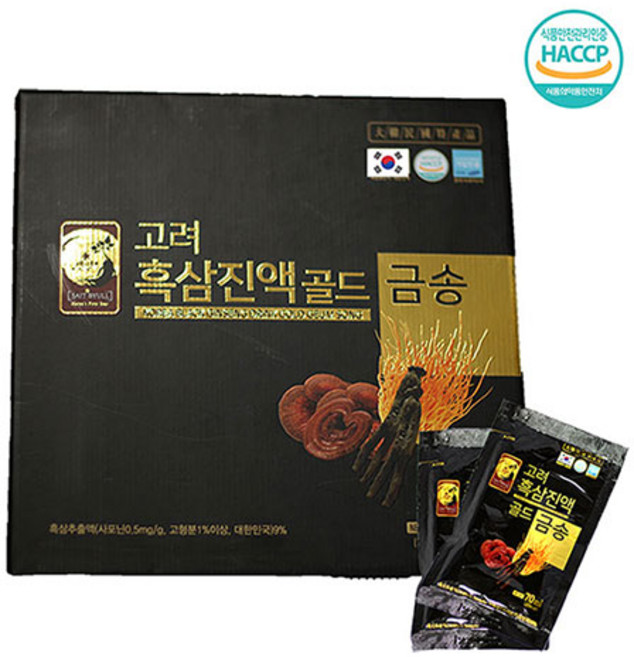 대한홍삼진흥공사 고려 흑삼진액골드 금송 70mlx60포, 70ml, 1개