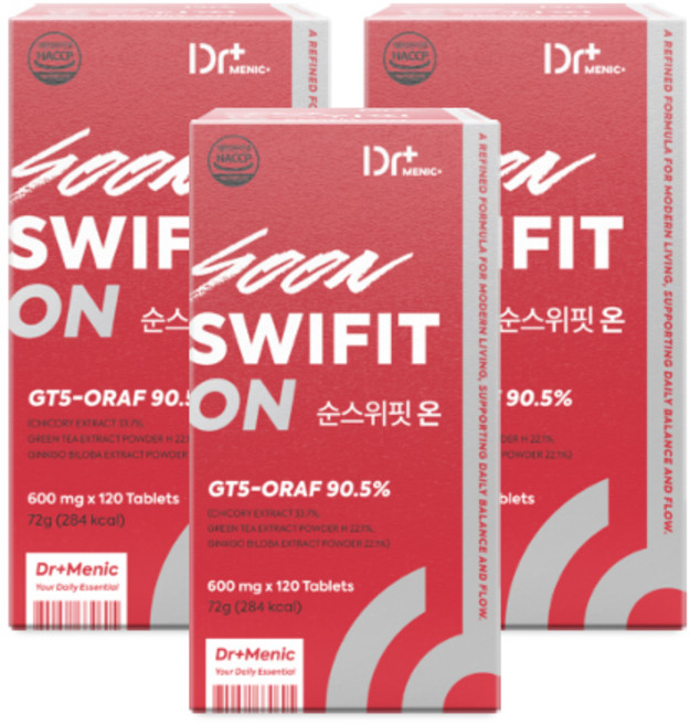 Dr Menic 순스위핏 온 식이 프로그램 스위치, 3개, 120정