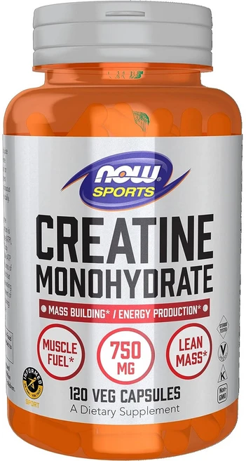 나우푸드 크레아틴 모노하이드레이트 750mg 캡슐, 1개, 120정 - 쿠팡