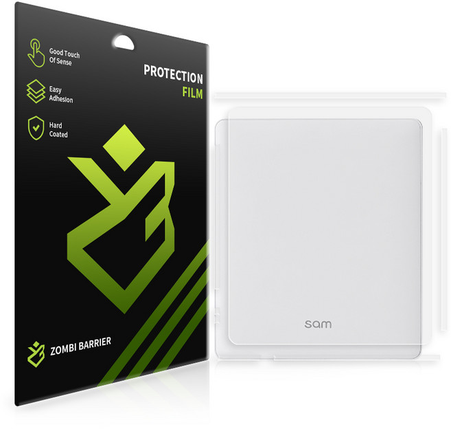 교보문고 이북 리더기 샘 sam 7 후면 측면 외부보호필름, 측면 보호필름 2매