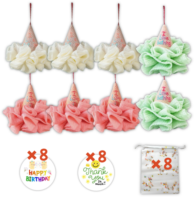 레몬라이프 아이스크림 샤워볼 구디백 답례품 세트, 8세트, 혼합