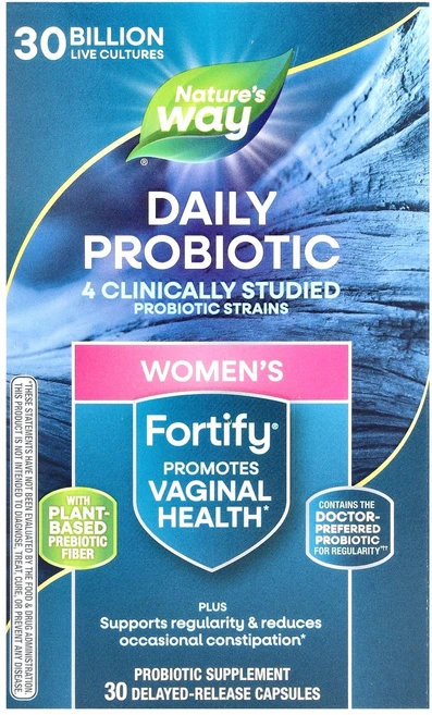 단백질 비타민 철분 마그내슘 칼슘 Nature's Way Fortify 여성용 프로바이오틱 + 프리바이오틱 데일리 케어 300억 지연 방출 캡슐 30정 고루고루섭취해주세요, NaturesWayFortify여성용프로바이오틱프리바이, 1개 - 쿠팡
