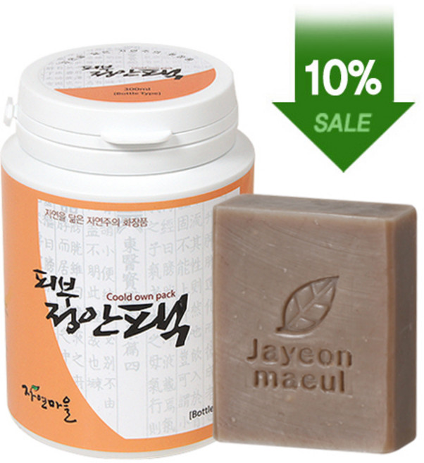 자연마을 예민한 피부진정 2종 set -구성 : 피부정안팩+약쑥비누, 1개, 1개입