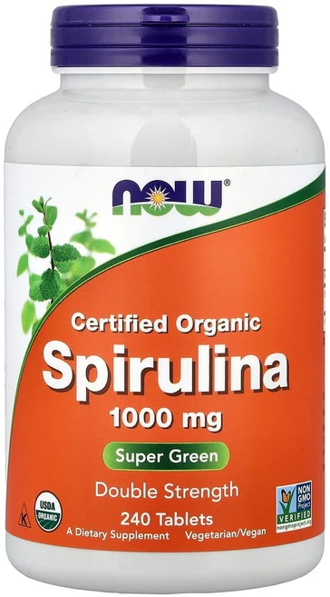 나우푸드 인증 스피룰리나 1000mg 240정, 1개 - 쿠팡