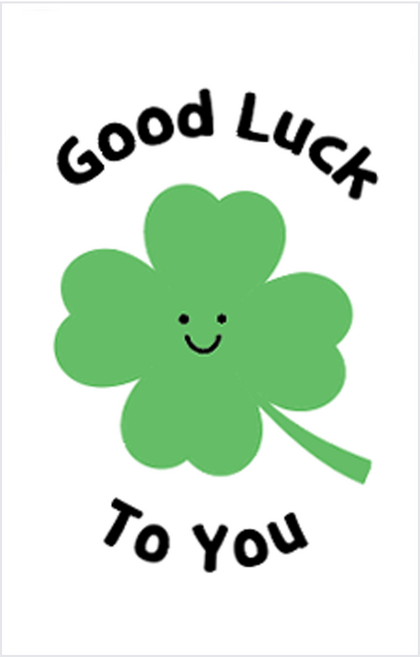 네잎클로버 굿럭 시험 응원 합격 수능 스티커, 50매, 사각