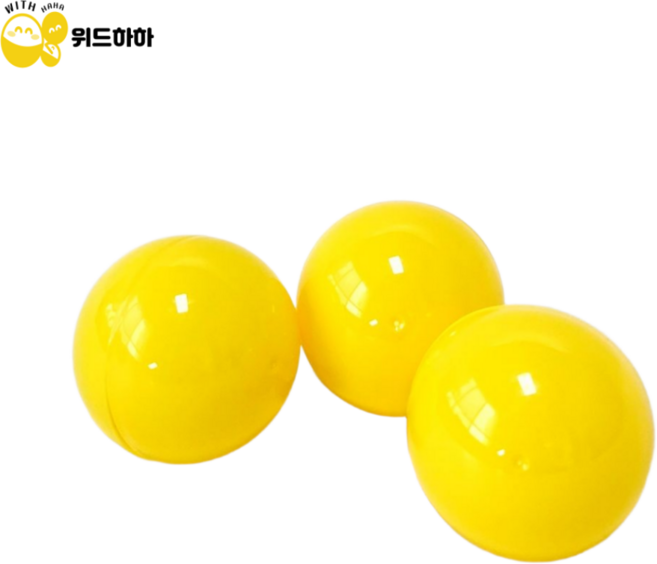 위드하하 뽑기캡슐 뽑기볼 뽑기공 불투명, 100개, 옐로우
