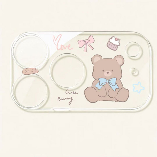 체리티 아이폰 17포로pro/포르맥스promax 귀여운 감성 디자인 카메라 렌즈 보호필름 풀커버 강화유리 스크래치방지 지문방지 투명 렌즈캡 렌즈필름, 1개