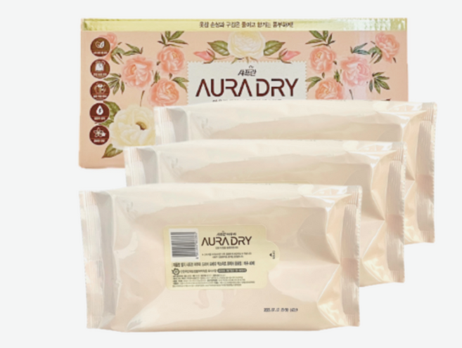 아우라 엑스퍼트 드라이시트 대용량, 40개입, 3개