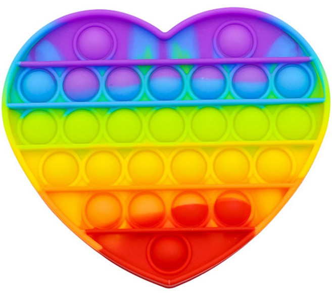 레인보우 푸시팝, 하트, 1개