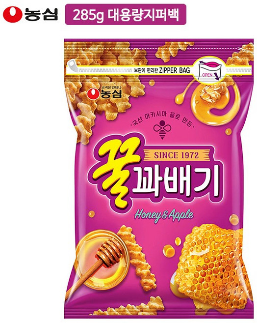농심 꿀꽈배기, 285g, 4개