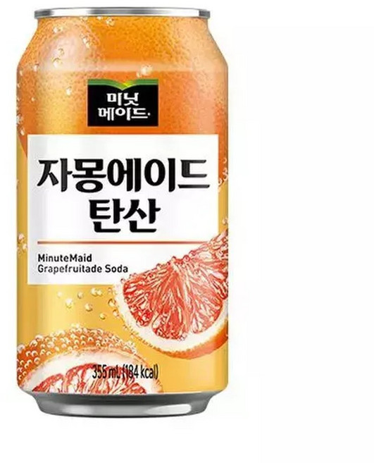 미닛메이드 자몽에이드 탄산 355ml 12개
