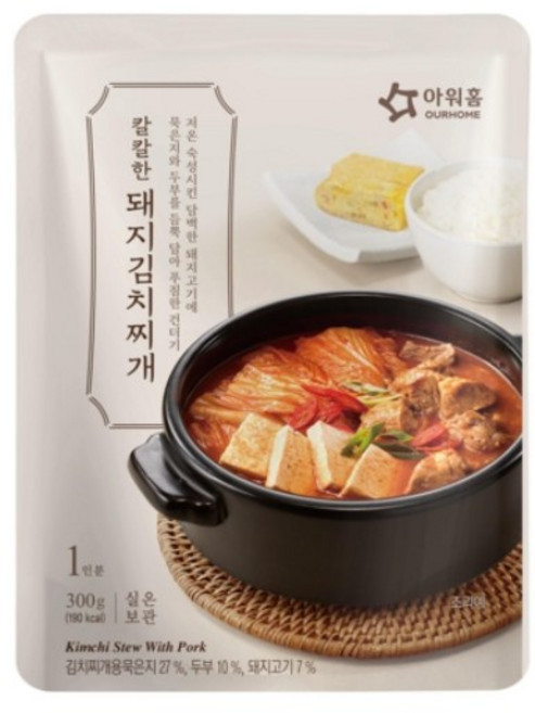아워홈 칼칼한 돼지김치찌개, 10개, 300g