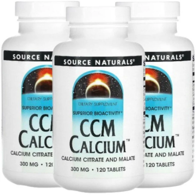 소스네츄럴스 CCM 칼슘 300mg 120 정, 120정, 3팩 - 쿠팡