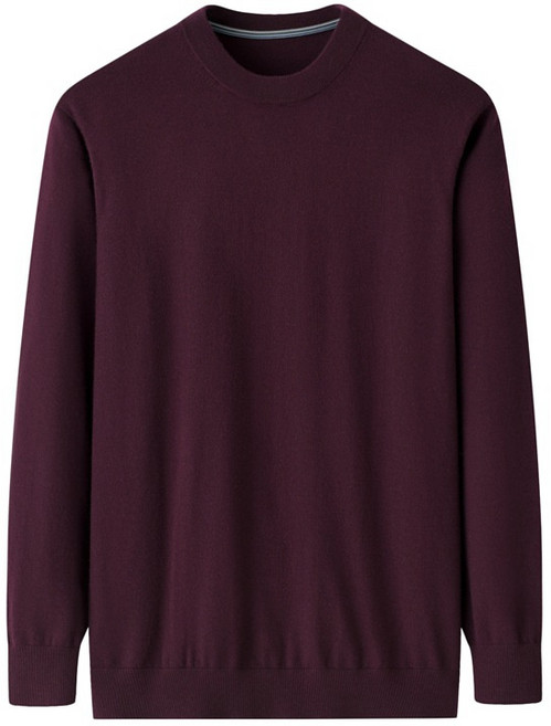 100純山羊絨衫80支4股精紡圓領商務休閒長袖純色薄款羊絨毛衣男